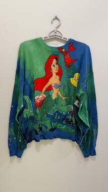 Disney Parks The Little Mermaid Ariel Knit Sweater Women’s Large NEW